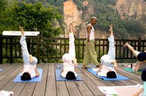om shiva yoga class outdoor